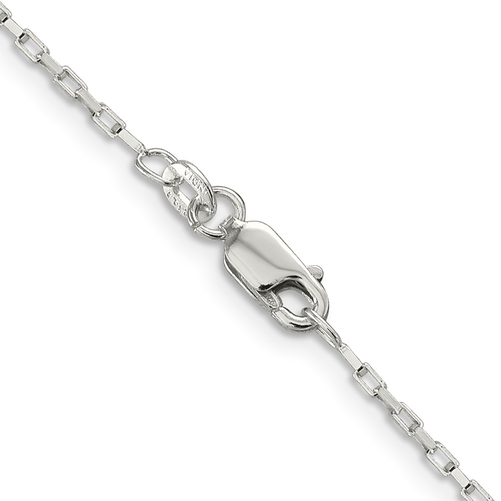 Sterling Silver 1.3mm Elongated Box Chain (QPE48-20)