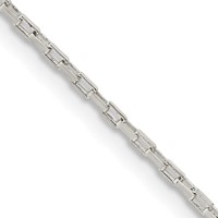 Sterling Silver 1.3mm Elongated Box Chain view 1