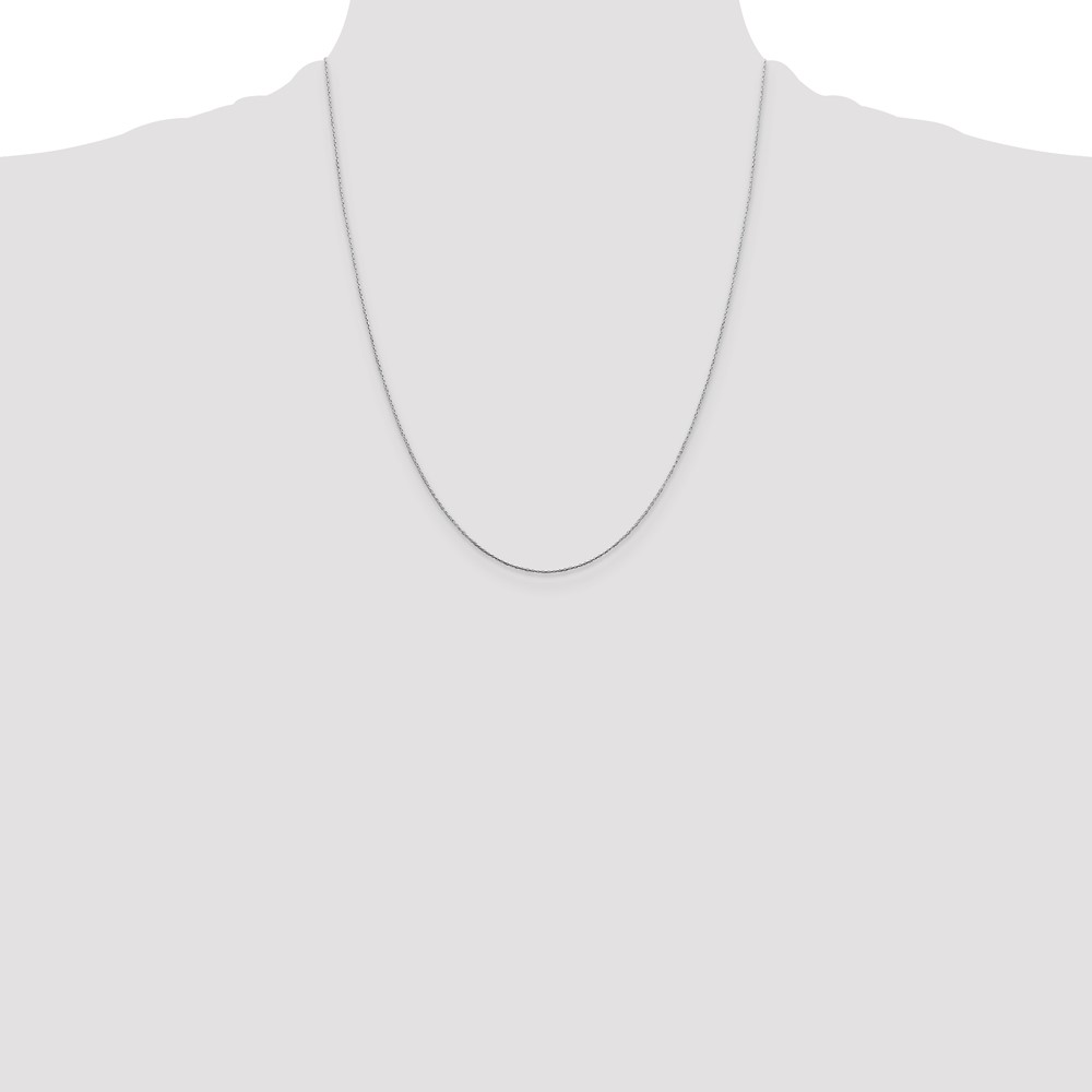 Sterling Silver .6mm Oval Box Chain (QPE49-22)