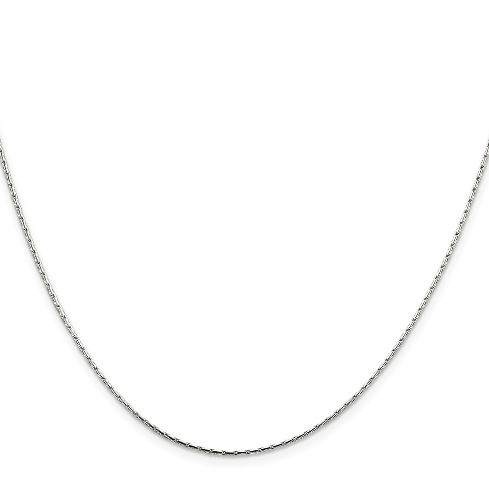 Sterling Silver 1mm Oval Box Chain (QPE50-16)