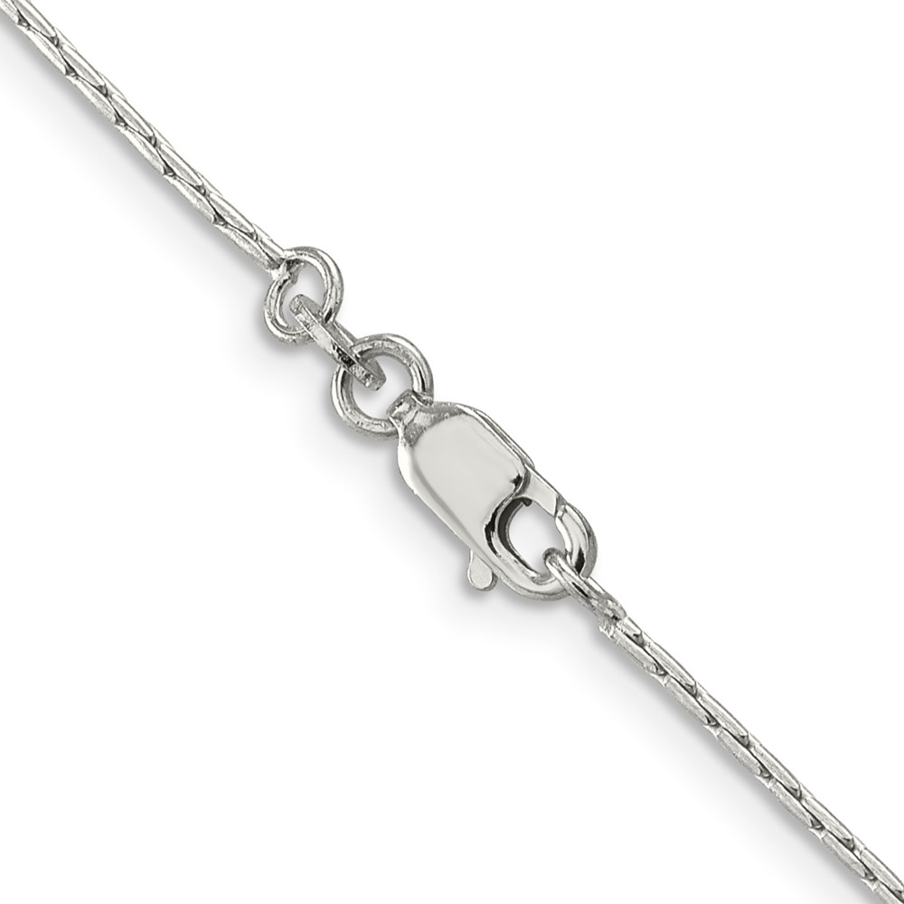 Sterling Silver 1mm Oval Box Chain (QPE50-16)