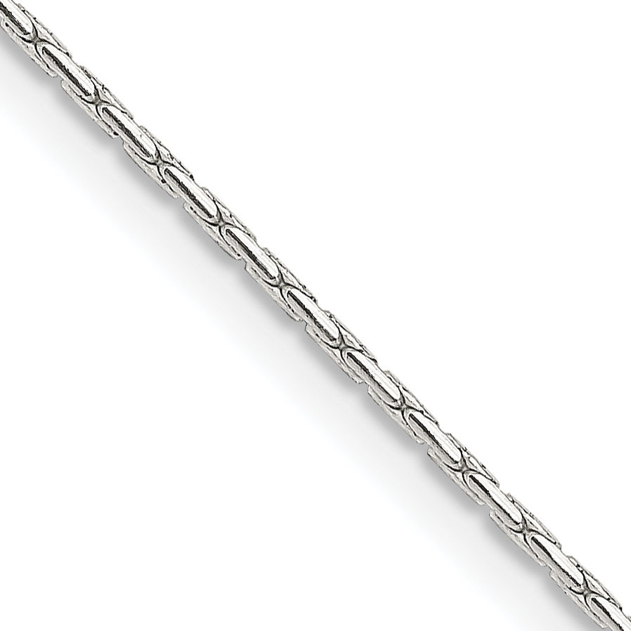 Sterling Silver 1mm Oval Box Chain (QPE50-16)
