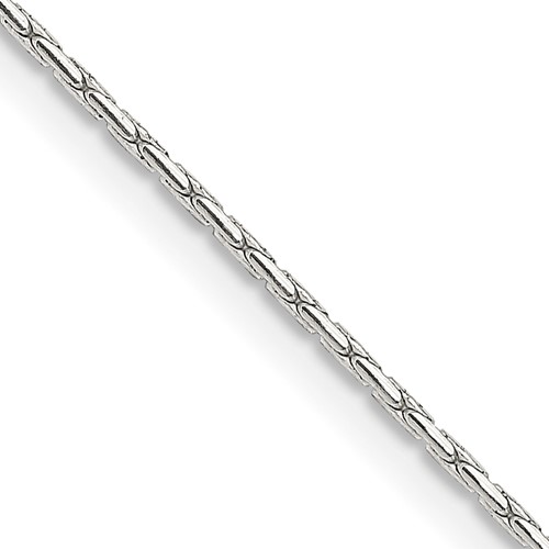 Sterling Silver 1mm Oval Box Chain