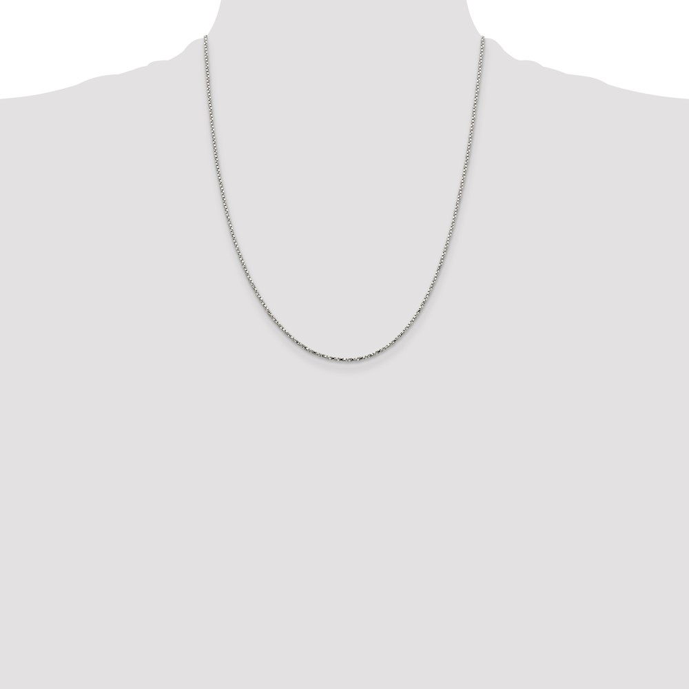 Sterling Silver 1.35mm Twisted Box Chain (QPE52-22)