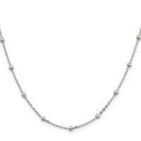 Sterling Silver 1.3mm Fancy Beaded Chain view 2