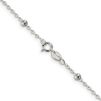 Sterling Silver 1.3mm Fancy Beaded Chain view 3