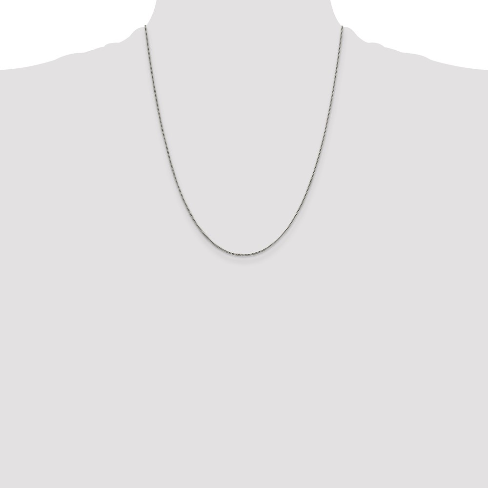 Sterling Silver 1mm Curb Chain (QPE56-22)