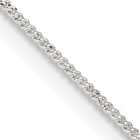 Sterling Silver 1mm Curb Chain view 1
