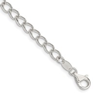 Sterling Silver 4.5mm Half Round Wire Open Curb Chain view 1
