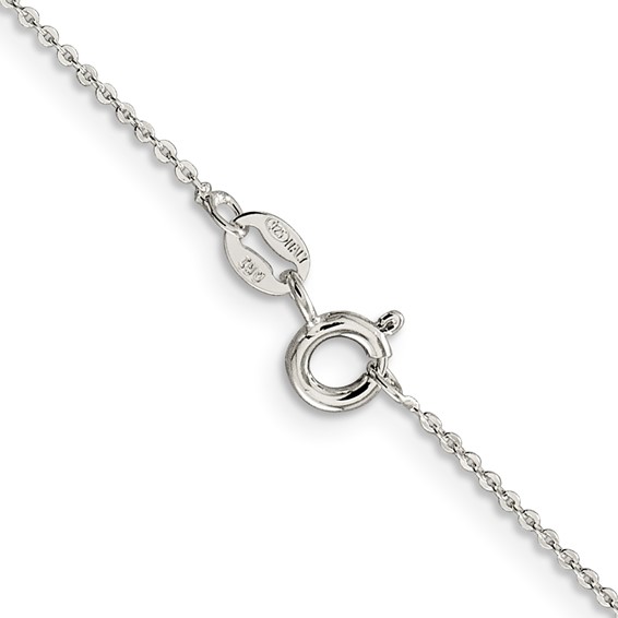 Sterling Silver Flat Open Oval Cable Chain