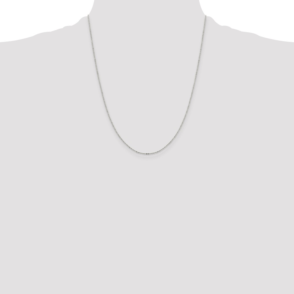 Sterling Silver 1.15mm Flat Cable Chain (QPE62-22)