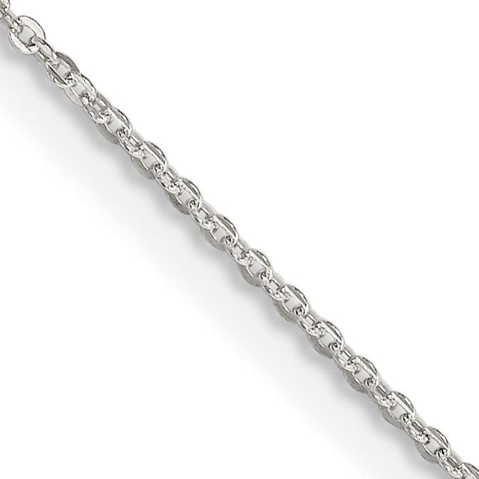 Sterling Silver 1.15mm Flat Cable Chain (QPE62-16)