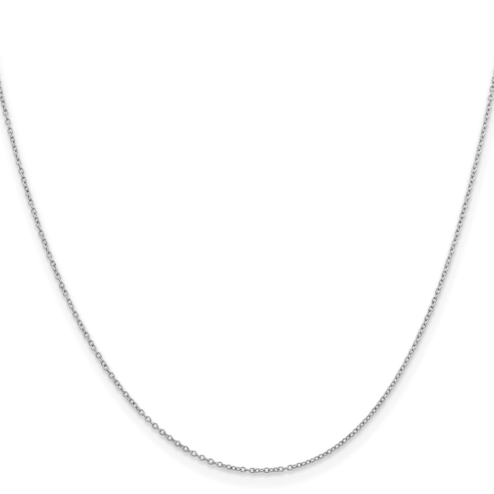 Sterling Silver 1mm Rhodium-plated Cable Chain (QPE63R-14)