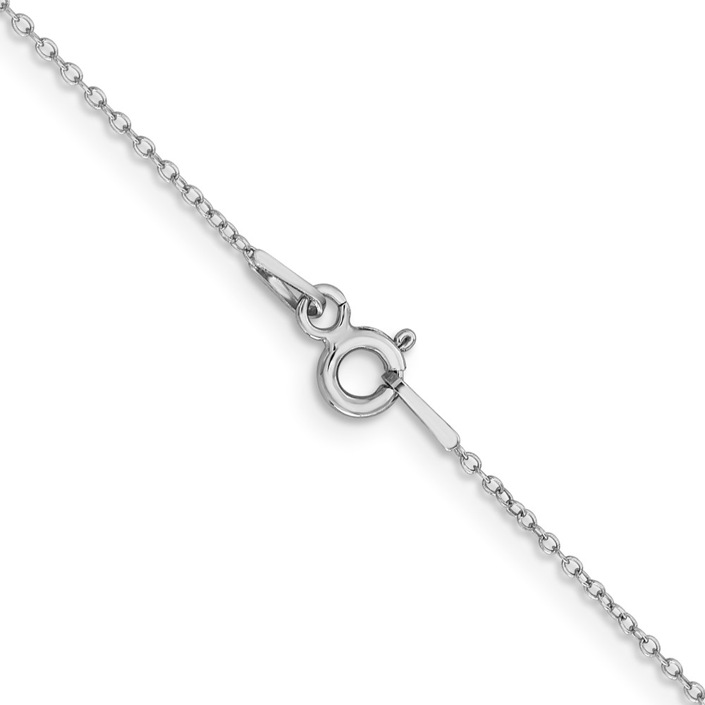 Sterling Silver 1mm Rhodium-plated Cable Chain (QPE63R-14)