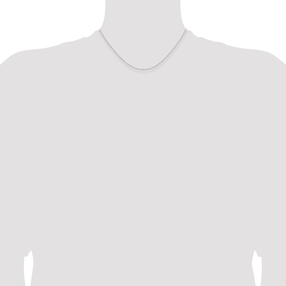 Sterling Silver 1mm Rhodium-plated Cable Chain (QPE63R-16)