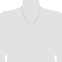 Sterling Silver 1mm Rhodium-plated Cable Chain view 4