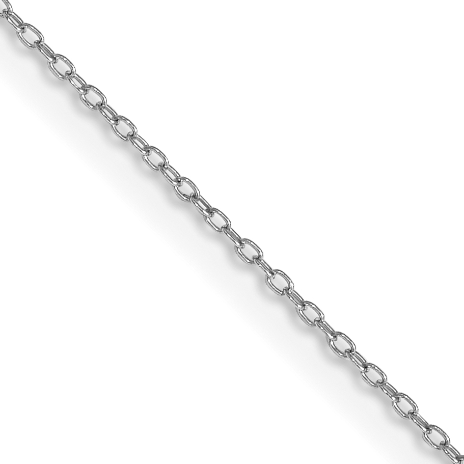 Sterling Silver 1mm Rhodium-plated Cable Chain (QPE63R-30)
