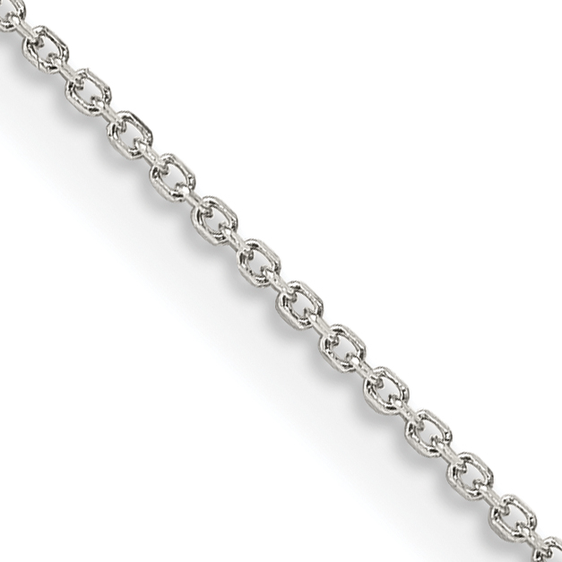 Sterling Silver 1mm 8 Sided D/C Cable Chain (QPE64-14)