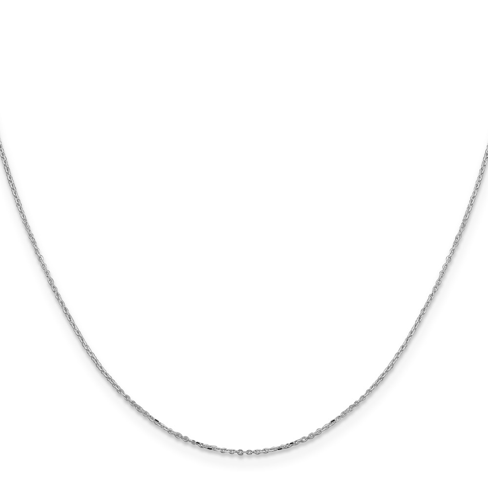 Sterling Silver Rhodium-plated 1mm 8 Sided Diamond-cut Cable Chain (QPE64R-16)