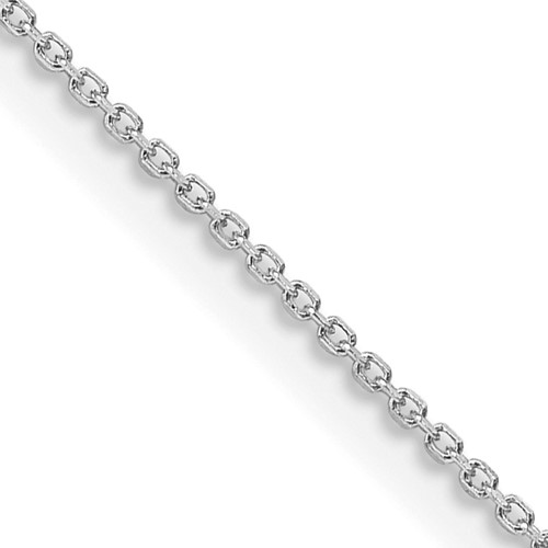 Sterling Silver Rhodium-plated 1mm 8 Sided Diamond-cut Cable Chain