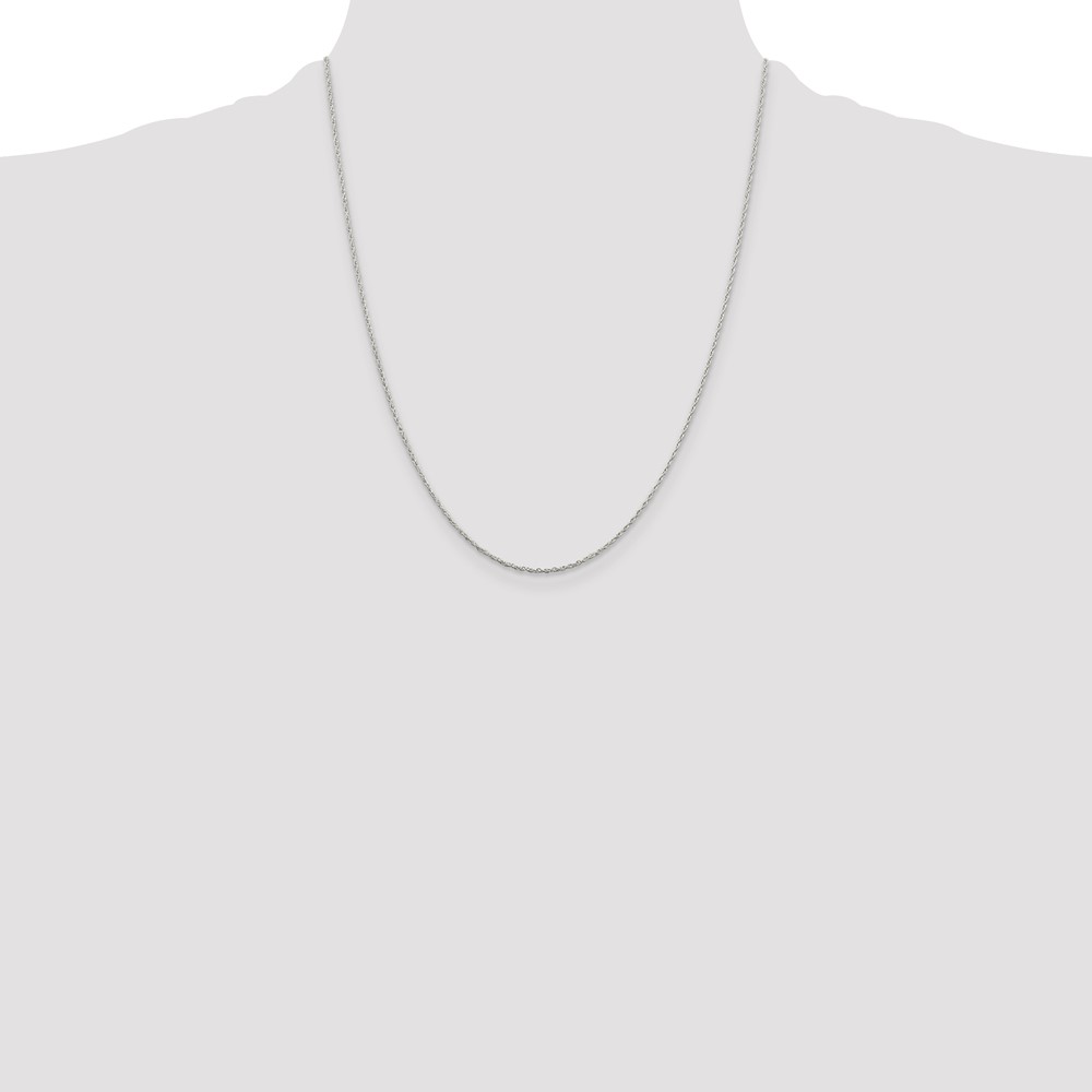 Sterling Silver 1.25mm Loose Rope Chain (QPE65-22)