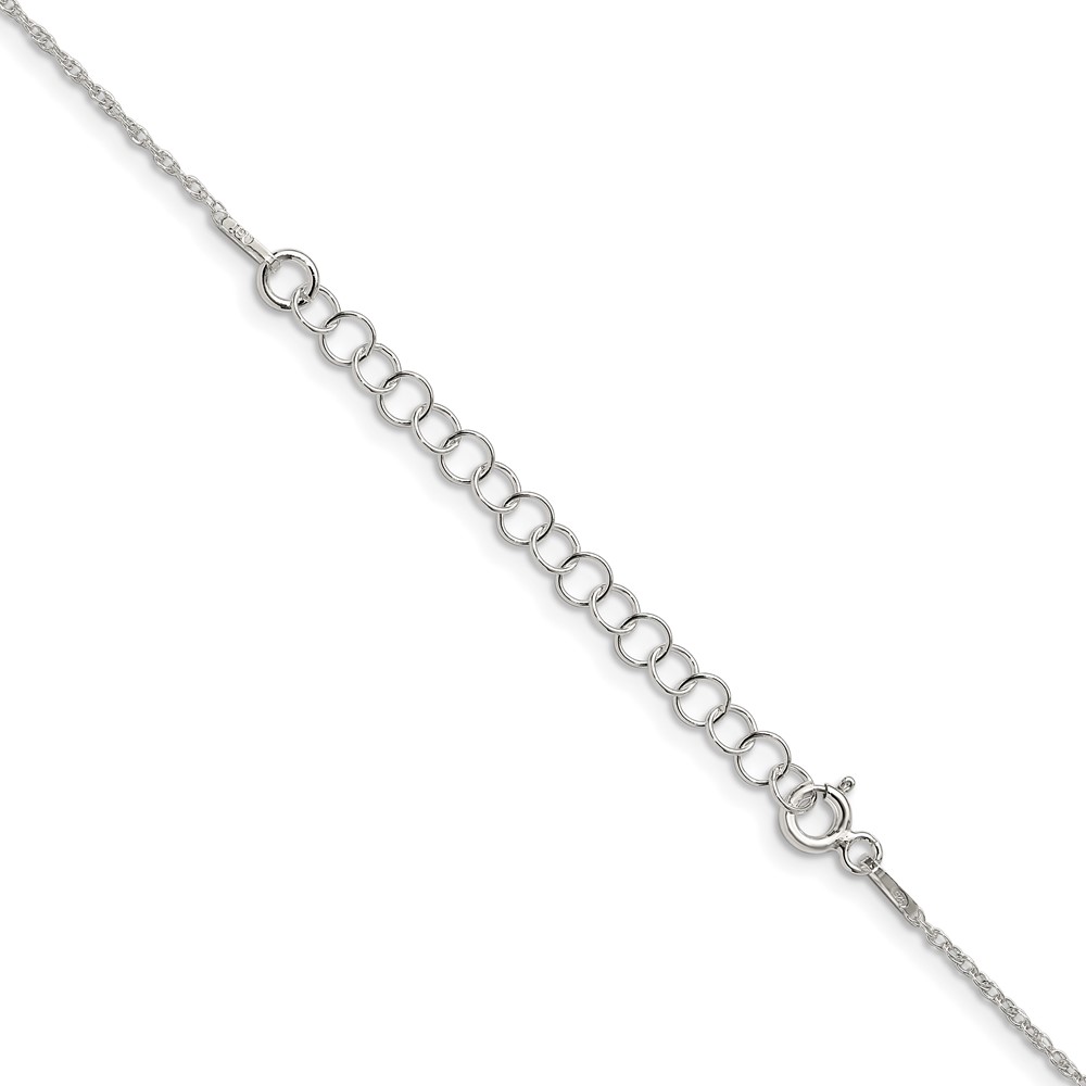 Sterling Silver 1.25mm Loose Rope Chain w/2in ext. (QPE65E-18)