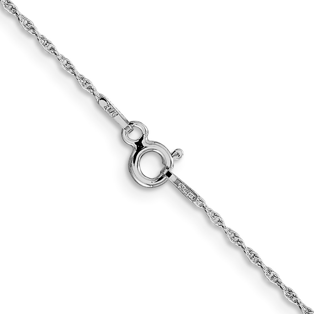 Sterling Silver Rhodium-plated 1.25mm Loose Rope Chain (QPE65R-22)