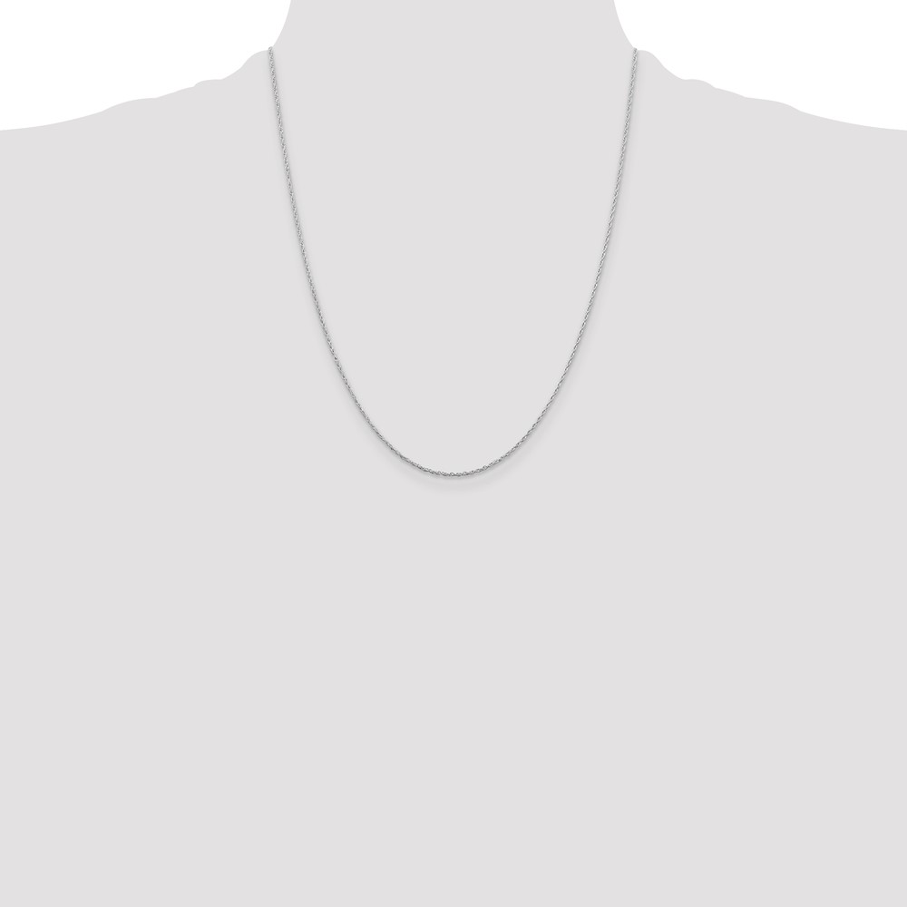 Sterling Silver Rhodium-plated 1.25mm Loose Rope Chain (QPE65R-22)