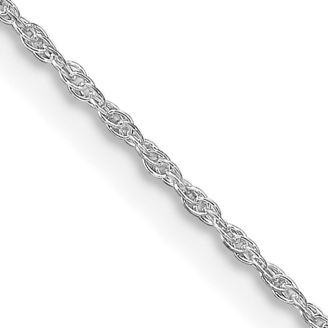 Sterling Silver Rhodium-plated 1.25mm Loose Rope Chain (QPE65R-20)