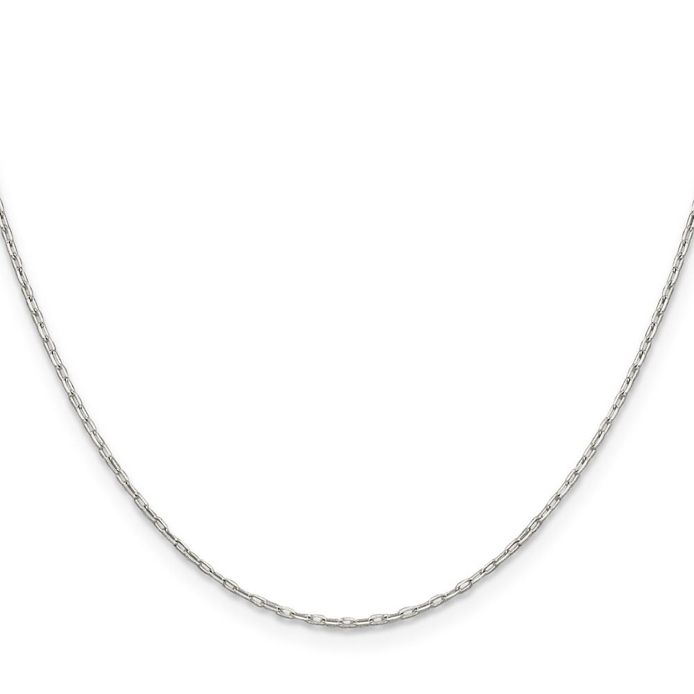 Sterling Silver 1mm Diamond-cut Long Link Cable Chain (QPE68-30)