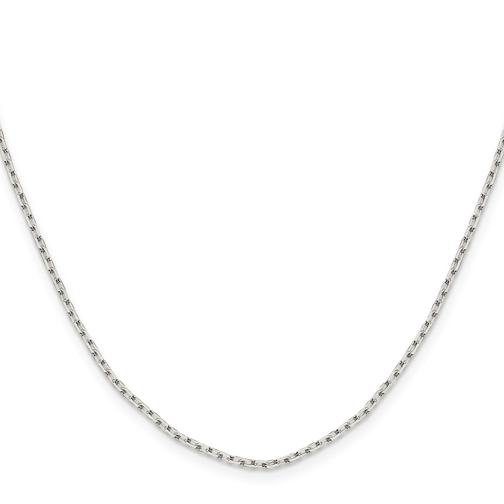 Sterling Silver 1.65mm Diamond-cut Long Link Cable Chain (QPE69-30)