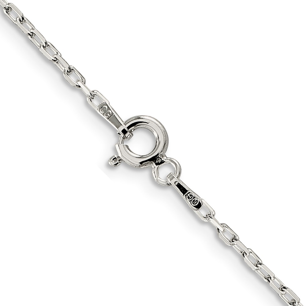 Sterling Silver 1.65mm Diamond-cut Long Link Cable Chain (QPE69-30)