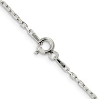 Sterling Silver 1.65mm Diamond-cut Long Link Cable Chain view 3