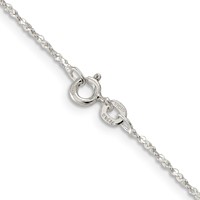 Sterling Silver 1.2mm Twisted Serpentine Chain view 3
