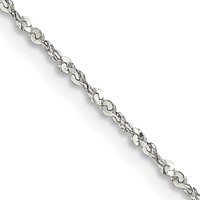 Sterling Silver 1.2mm Twisted Serpentine Chain view 1