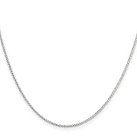 Sterling Silver 1.4mm Diamond-cut Rolo Chain view 2