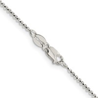 Sterling Silver 1.4mm Diamond-cut Rolo Chain view 3