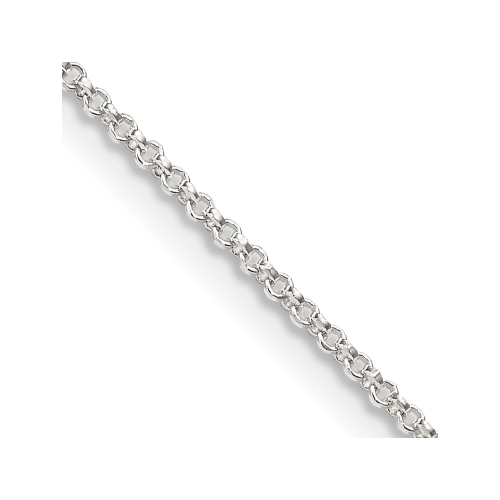 Sterling Silver 1.4mm Diamond-cut Rolo Chain (QPE71-14)