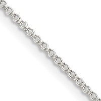 Sterling Silver 1.4mm Diamond-cut Rolo Chain view 1