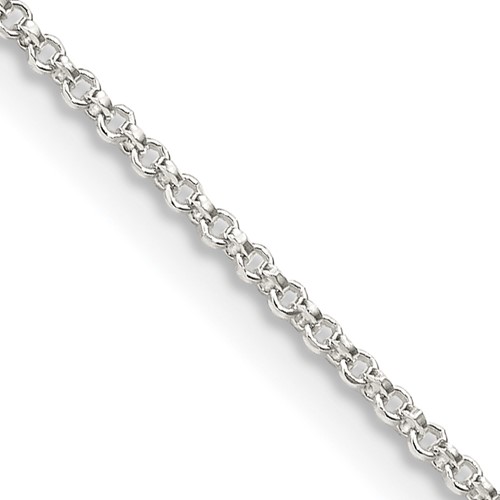 Sterling Silver 1.4mm Diamond-cut Rolo Chain