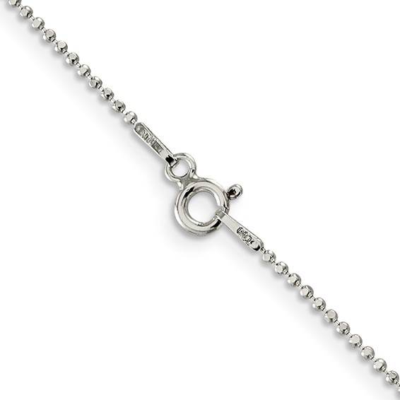 Sterling Silver Square Beaded Chain