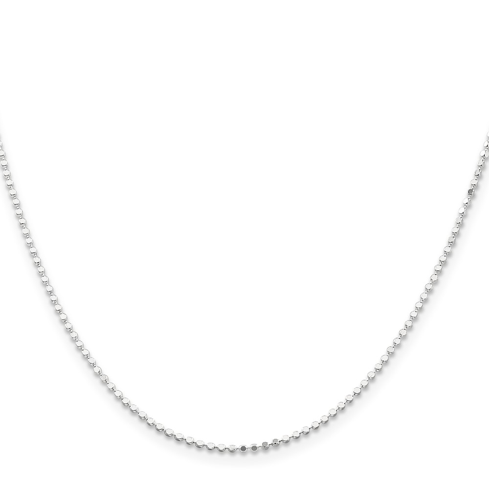 Sterling Silver 1.15mm Square Fancy Beaded Chain (QPE74-20)