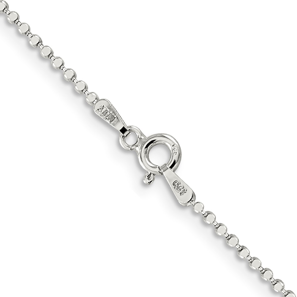 Sterling Silver 1.15mm Square Fancy Beaded Chain (QPE74-20)