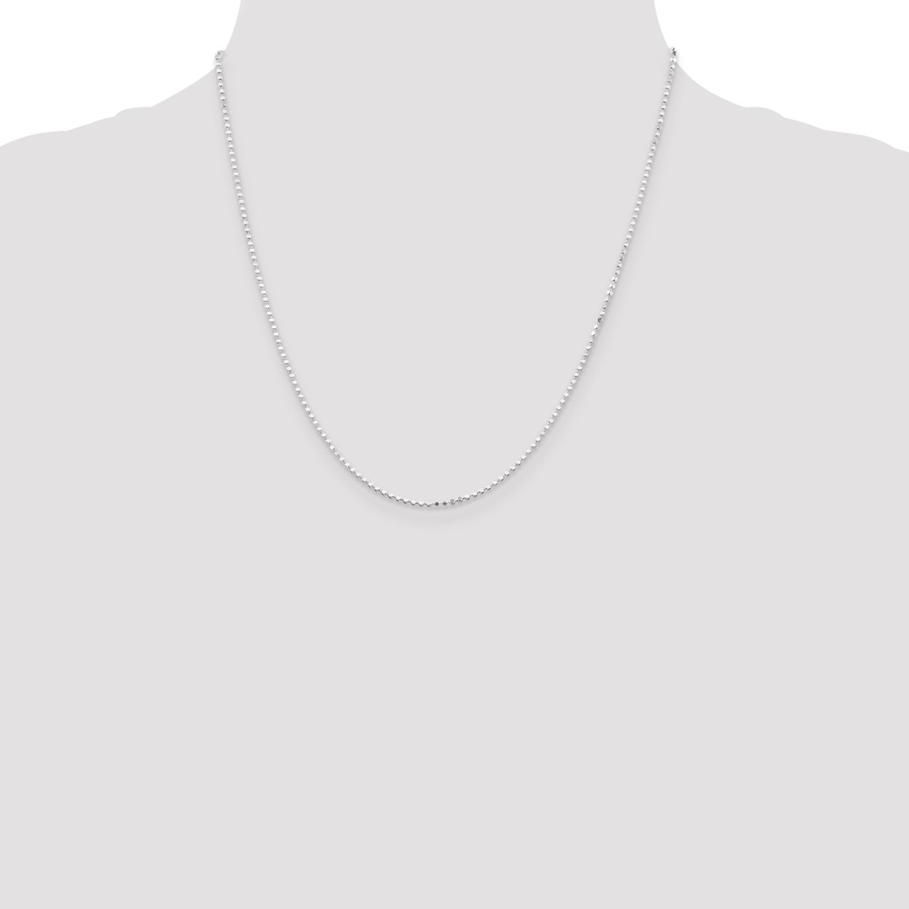 Sterling Silver 1.15mm Square Fancy Beaded Chain (QPE74-20)