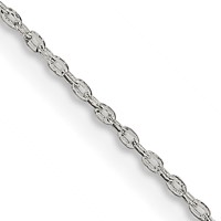 Sterling Silver .5mm Flat Link Cable Chain view 1