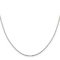 Sterling Silver .9mm Flat Link Cable Chain view 2