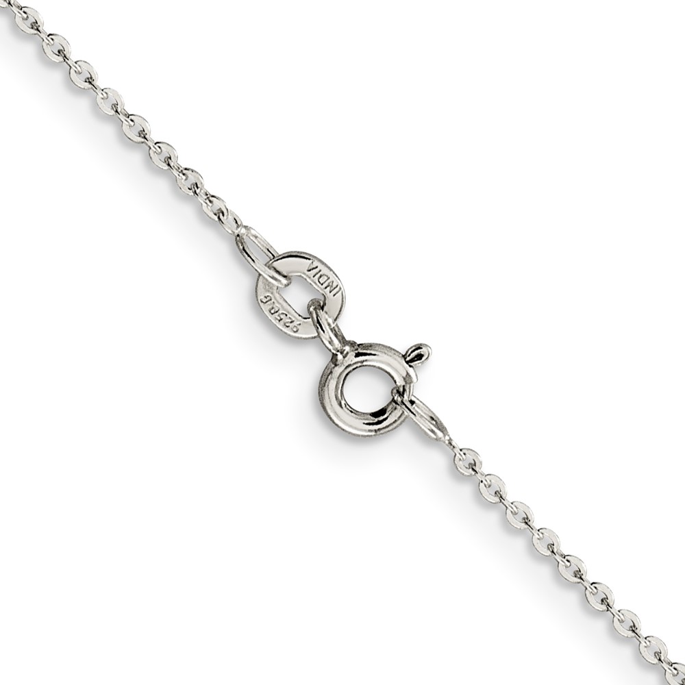 Sterling Silver .9mm Flat Link Cable Chain (QPE76-18)