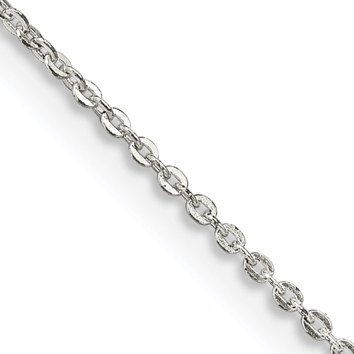Sterling Silver .9mm Flat Link Cable Chain (QPE76-16)