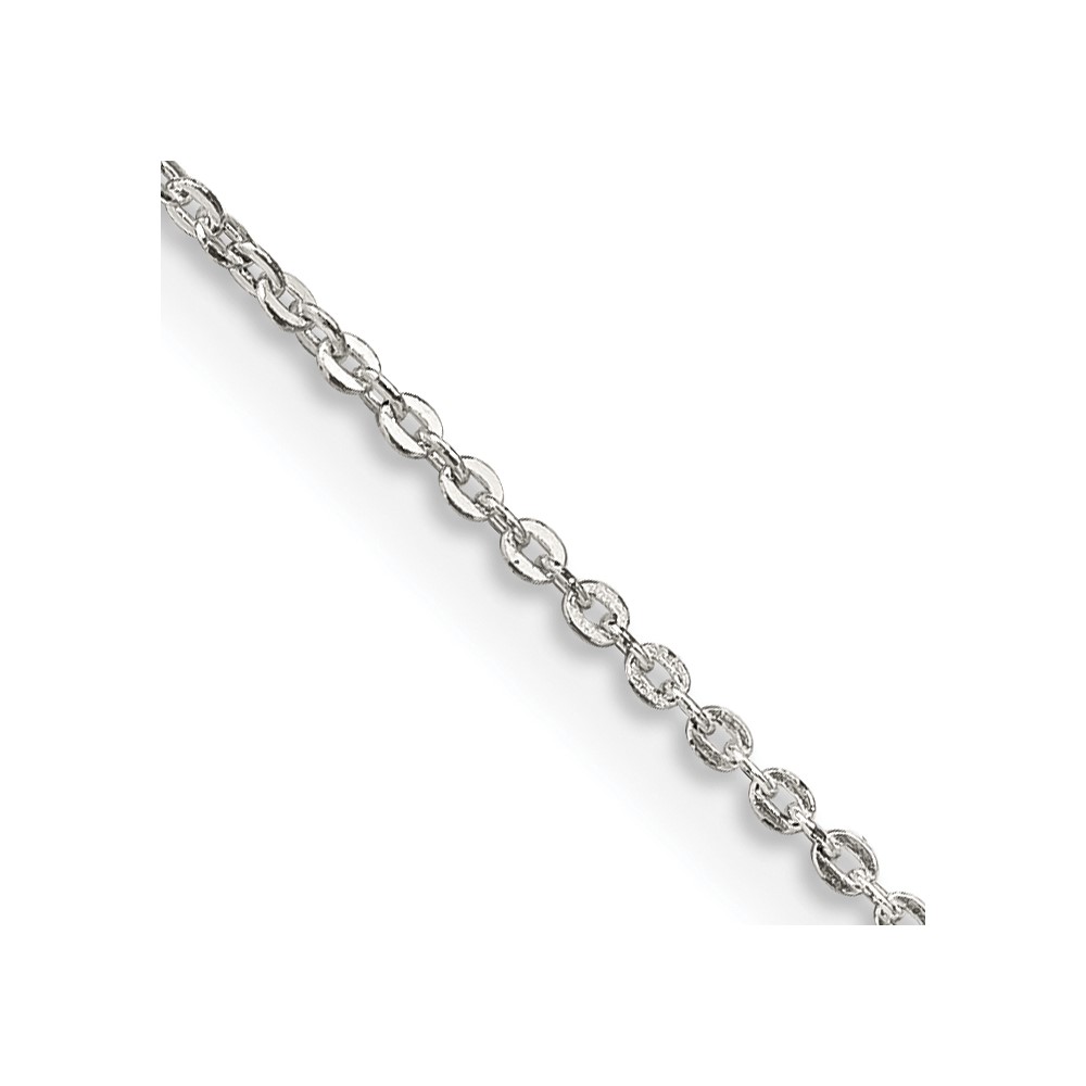 Sterling Silver .9mm Flat Link Cable Chain (QPE76-16)