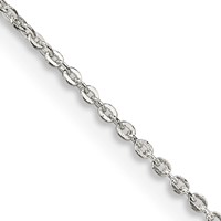 Sterling Silver .9mm Flat Link Cable Chain view 1